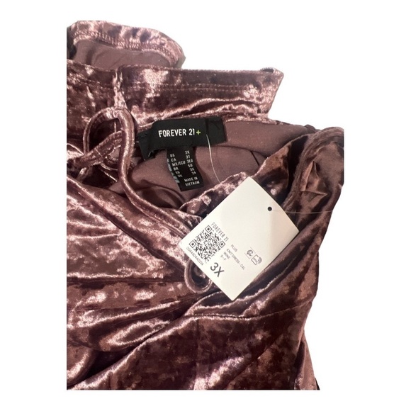 Forever 21 Plus NWT Strappy Velour Maxi Bodycon Dress Size 3XL D1 - Picture 4 of 4